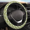 thumbnail image 5 of Rateoe Green Hawaii Palms Pattern Elastic Stretch Steering Wheel Cover, Universal 15 inch, Microfiber Breathable , Anti-Slip, Odorless, Easy Carry, 5 of 6