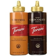 Torani 16.5Oz 2-Pack Sauce Sampler, Chocolate & Caramel