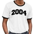 thumbnail image 2 of 2004 College Style Ringer Tee Shirt Unisex Small White/Black, 2 of 5