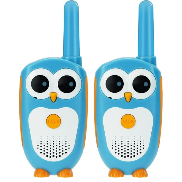 Walkie Talkies Retevis RT30, juguete con forma de búho para niños de 3 a 5 años, color azul, paquete de 2