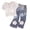 78White150, variant on HAYIMI Girls Outfit Sets Solid Color Two Piece With Embroidered Floral Short Sleeve Shirt And Denim Pants Modern Outfit For Kids Summer Fashion Comfortable Wear Round Neck Clothing Sets , White