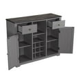 thumbnail image 4 of FESTIVO 47 in. Modern X-Door Wine Cabinet w/ Built-in Wine Rack - 47" in Width Grey Grey Finish, Matte, Wood Finish, 4 of 6