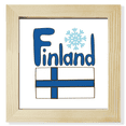 thumbnail image 1 of Finlandia bandera nacional Azul patron Pantalla de escritorio de pared de fotograma cuadrado, 1 of 4