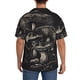 thumbnail image 3 of Fotbe Monochrome Mushroom Artwork Camisa Estampada de Manga Corta para Hombre, Casual de Verano, Estilo Playero, Sin Arrugas-Medium, 3 of 5