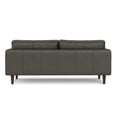 thumbnail image 4 of Simpli Home Livingston 76 inch Wide Mid-Century Modern Sofa in Coal Top Grain Genuine Leather, 4 of 9