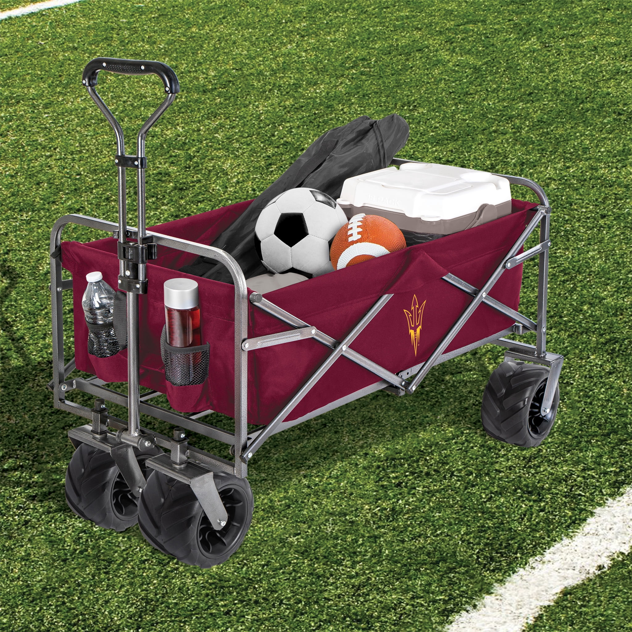 Smart Design Collegiate Heavy Duty Sports Wagon- Arizona St Sundevils