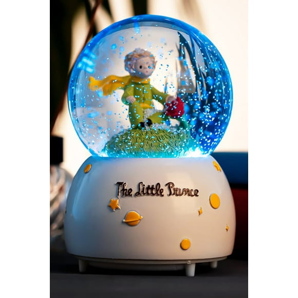 The Little Prince Musical Lightened Automatic Snowflake Spray Large Snow Globe