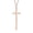 Rose, variant on Womens Modern Simple Long Thin Religious Cross Pendant Necklace Rose Gold Plated Silver