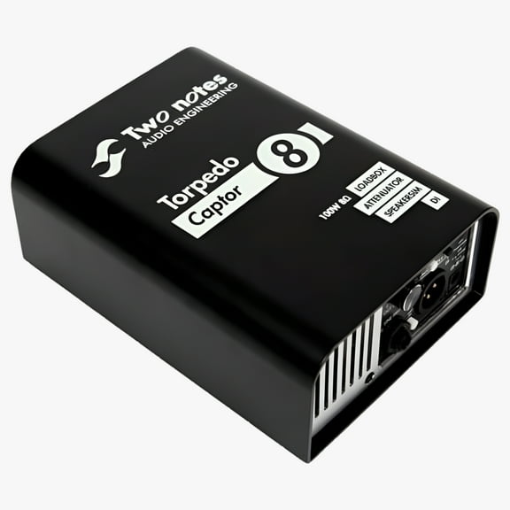 Two notes Audio Engineering Torpedo Captor Loadbox/Attenuator/DI Black 8 Ohm