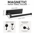 Storage Rack Magnetic Labels Modern Madame 1 Pack Magnetic Paper Towel Holder, Portable Reusable ...