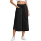 thumbnail image 1 of Pantalones capri deportivos casuales de color liso con cordón para mujer, cintura elástica, para verano, 1 of 6