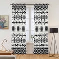 thumbnail image 2 of Black White Boho Kitchen Curtains Window Panels, Vintage Abstract Art Ethnic Tribe Insulated Window Treatment Curtain, Grommet Curtains for Bedroom/Living Room/Bathroom, 2 Piece 42"Wx84"L, 2 of 8