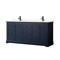 Wyndham Collection Wcv232372d-Qtz-Unsmxx Avery 72" Free Standing Double Basin Vanity Set -