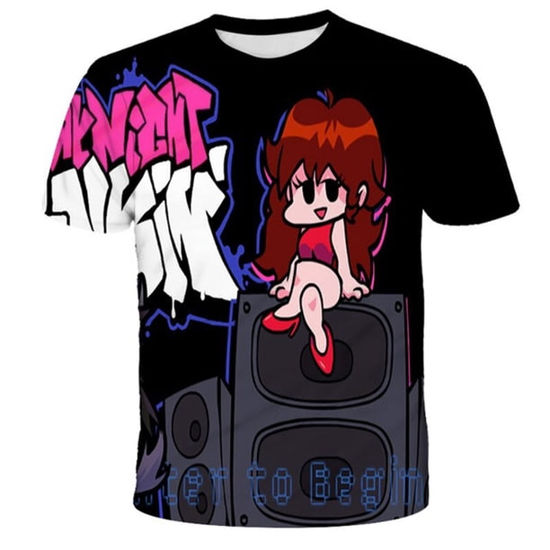 Camisetas Funkin de Fridany Night para niños y niñas, ropa de verano para niños, camisetas de manga corta, ropa de 1 a 14 años, disfraces para niños 8T Gao Jinjia LED