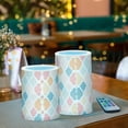 thumbnail image 3 of Yayeee Flameless Candles with Remote Flickering Battery Operated Multi Color Changing, Pink Abstract Pattern, 3 of 7