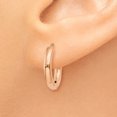 thumbnail image 3 of 14K Rose Gold Polished Hollow Hinged Hoop Earrings, 3 of 4