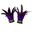 thumbnail image 4 of 2 piezas de muñequeras de plumas de imitación para mujer, muñequeras de plumas para Halloween, Carnaval, baile latino, Showgirl Prom, 4 of 9