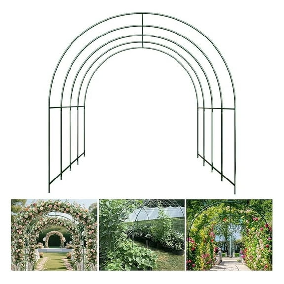 Garden Arch for Climbing Plants, 13.1ft Heavy Duty Arbor Frame - Wedding Arch, Plant Support for Vines, Backyard Decor