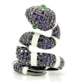 thumbnail image 3 of Ruthenium Brass Ring with AAA Grade CZ in Multi Color for Women Animals Theme Multi Color Stone Color Style 0W184 Size 5, 3 of 7