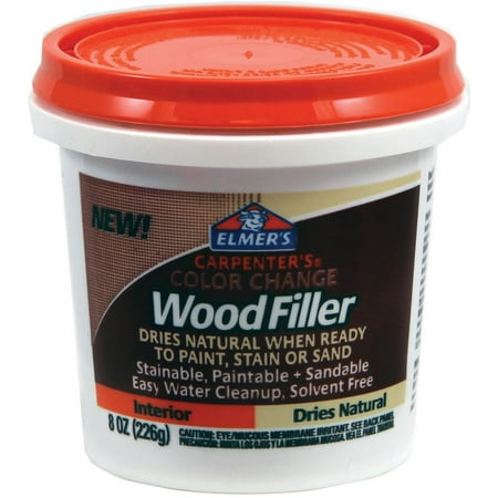 Elmer's Carpenter's Color Change Wood Filler, Natural, 8