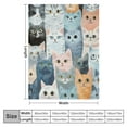 thumbnail image 4 of BCIIG Cat Blanket Ultra Soft Flannel Merch Cat Throw Blanket Stuff Gifts for Cat Lovers for Girls Women Kids Boys Adults   60x80in, 4 of 6