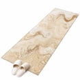 thumbnail image 2 of Marble Washable Runner Rugs 2'x6', Abstract Fluid Art Beige Brown Marble Texture Modern Low Pile Throw Entryway Rug Non-Slip Sturdy Edge Binding Carpet for Indoor Bedside Entrance Bedside, 2 of 9