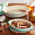 thumbnail image 3 of The Pioneer Woman Sweet Romance Blossoms 2-Piece Oval Ceramic Baking Dish, 3 of 5