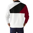 thumbnail image 4 of Men's Casual Flip Collar Big Size Polo Shirt, Loose Fit Top for Comfort Wear, Daily Errands and Relaxed Style,Red,L, 4 of 4