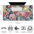 thumbnail image 5 of Long Mouse Pads for Desk,Pioneer Flower Floral Print Pattern Desk Mats on Top Of Desks, Desk Mouse Pad Extra Large with 3mm Non-Slip Base and Stitched Edge for Gaming,Office,Work,Home 47.3"x23.6", 5 of 6