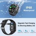 thumbnail image 7 of Smart Watch for Men Women with Bluetooth Call,1.85" Touchscreen Smartwatch 112+ Sport Modes, IP68 Waterproof Fitness Tracker for Android iOS, Black, 7 of 7