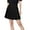 Black, variant on Short Skirts for Women High Waisted On Under $10 Solid Color Pleated Belt Pants High Waisted Skirt
