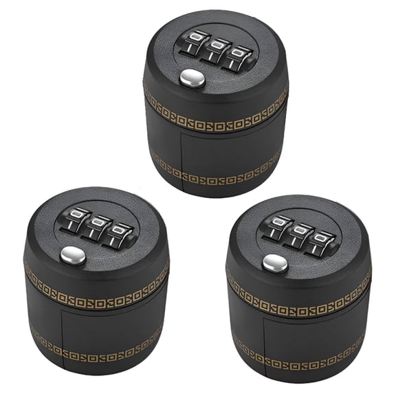 LAMIRO (3 Pcs) Combination Locks for Wine&Liquor Bottle-Wine Whiskey Bottle Top Stopper - Bottle Password Code Digital Locks,Black