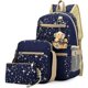 thumbnail image 1 of Mochila escolar para niñas de 3 piezas para escuela primaria, mochila/bolso de hombro/bolso (azul) (hy), 1 of 5
