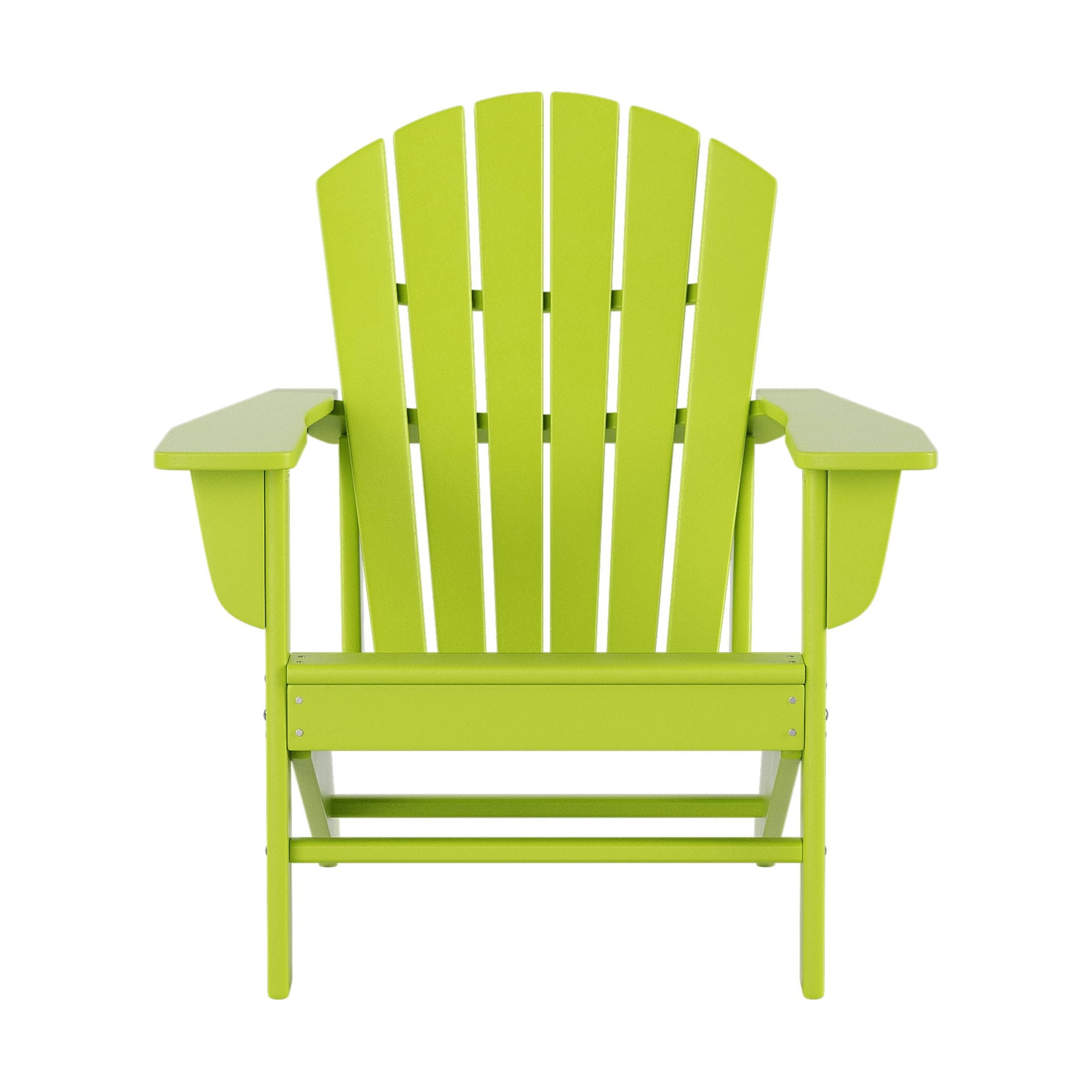 Westin Outdoor Adirondack Patio Chair with Ottoman Footrest, Lime