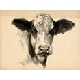 thumbnail image 2 of Parker, Jennifer Paxton 32x25 Gold Ornate Wood Framed with Double Matting Museum Art Print Titled - Charcoal Cow II, 2 of 4
