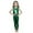 Dark Green, variant on CAICJ98 Kid Girl Shiny Top and Pants Set 2 Piece Texture Ribbed Metallic Disco Rave Cheer Outfit (Gold,5-6 Years)