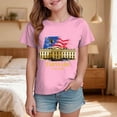 thumbnail image 2 of mgoYE Girls Boy's 4th of July Independence Day T-Shirt Summer 1776 USA America Memorial Day Graphic Tees Tops 250th Anniversary Gifts for Girls Boys(Pink,7-8 Years), 2 of 5