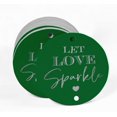 thumbnail image 2 of Inkdotpot Silver Foil Paper Hang Tags Let Love Sparkle Wedding Favor Tags 100 Pieces, 2 of 7