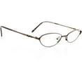 thumbnail image 2 of Womens Clip-On Eyewear - Oval Shape, Metal Full Rim, Olive Brown, 2 of 4