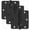 Black, variant on Schlage 1012 Pack Of Three 3.5" X 3.5" Plain Bearing 1/4" Radius Corner Mortise Hinges -