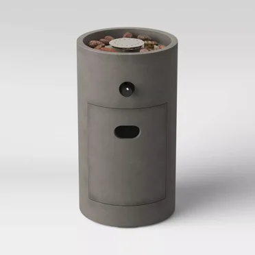 17" Patio Deck Outdoor Tabletop Outdoor Propane Gas Fire Column Pit