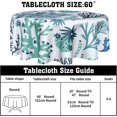 thumbnail image 2 of Winter Snowman Blue Tablecloth Round 60 Inch Let It Snow Washable Polyester Table Cover for Kitchen Holiday Party Outdoor Room Home Decor, 2 of 6