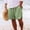 Green, variant on Men Casual Solid Side Split Pocket Elastic Waist Straight Half Shorts Pants Sport Pants