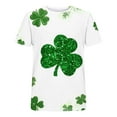 thumbnail image 4 of Diufon St Patricks Day Shirt Women Casual Short Sleeve Tees Blouse Shamrock Print Graphic Pullover Tops, 4 of 5