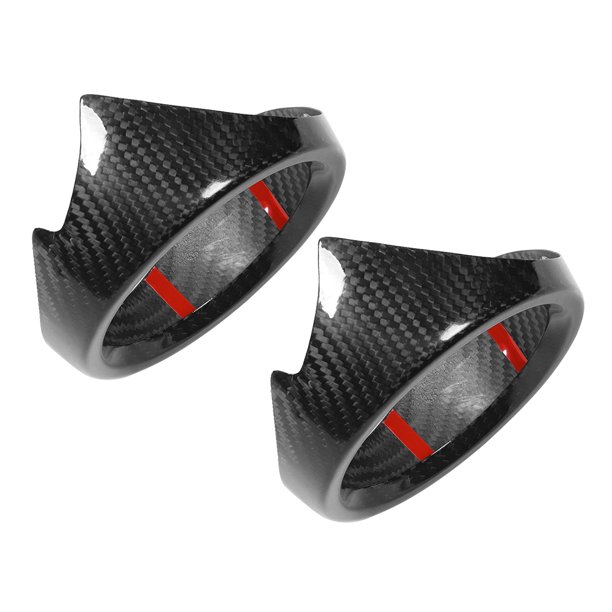 Air Vent Ring Air Conditioning Vent Trim Interior Ring Decor Air Outlet Cover Carbon Fiber Interior Accessory 2Pcs Carbon Fiber Side Air Vent Outlet Barrel Cover Trim Fit For Alfa ANGGREK Otros