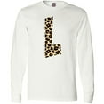 thumbnail image 3 of Inktastic Leopard Print Letter L Long Sleeve T-Shirt, 3 of 5