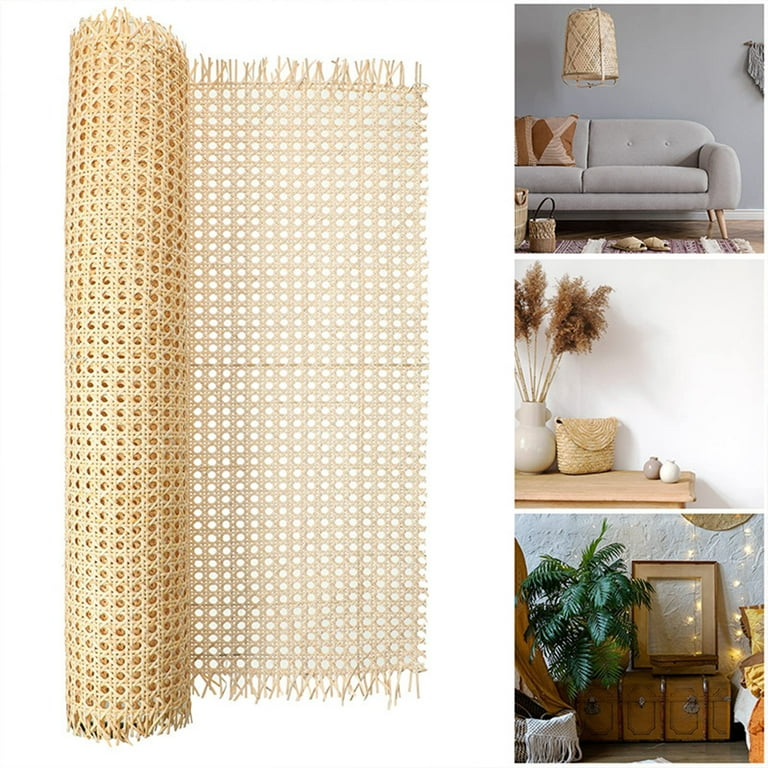 AerDream Natural Cane Webbing 1 Roll Decorative Wide Uses Fashion  Artificial-Rattan Webbing Woven Open Mesh Cane Accessories 