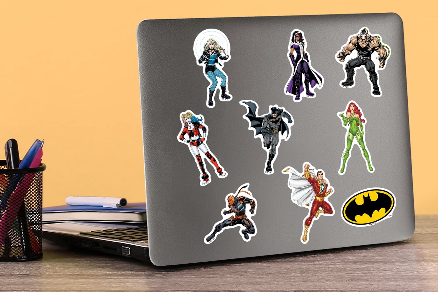 Justice League Characters 100ct Vinyl Large Deluxe Stickers Variety Pack  Die Cut Decals for Laptop, Water Bottle, Scrapbooking, Tablet, Indoor/Outdoor