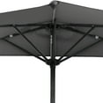 thumbnail image 6 of Pure Garden 9ft Half Umbrella for Balcony, Porch, or Deck, Gray, 6 of 9