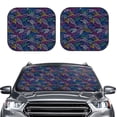 thumbnail image 2 of KLL Cute Line Fish for Windshield Sun Shade 2-Piece Foldable Car Front Window Sunshade for Most Sedans SUV Truck-Small, 2 of 6